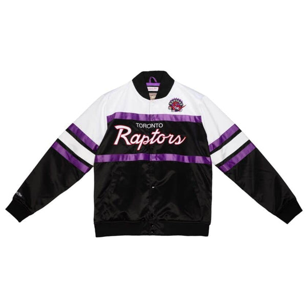 Men's Mitchell & Ness Black NBA Toronto Raptors Heavyweight Satin Jacket