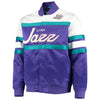 Men's Mitchell & Ness Purple NBA Utah Jazz Heavyweight Satin Jacket