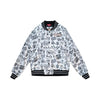 Women's Mitchell & Ness White NBA Los Angeles Lakers Doodle Satin Jacket