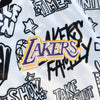 Women's Mitchell & Ness White NBA Los Angeles Lakers Doodle Satin Jacket