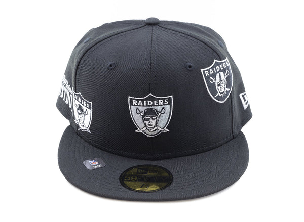 Men's New Era 59Fifty Black/Silver NFL Las Vegas Raiders Just Don Fitted (60188515)