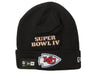 Men's New Era Black Kansas City Chiefs 2x Super Bowl Champions Knit Hat - OSFM