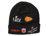 Men's New Era Black Kansas City Chiefs 2x Super Bowl Champions Knit Hat - OSFM