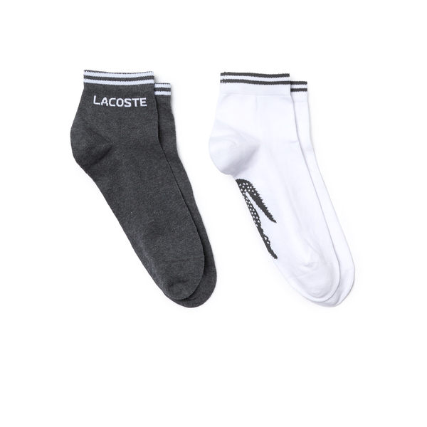 Lacoste Pitch Chine/White Two Pack Cotton Socks - (8.5US-12US)