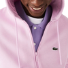 Men's Lacoste Pink Kangaroo Pocket Fleece Hoodie Sweatshirt