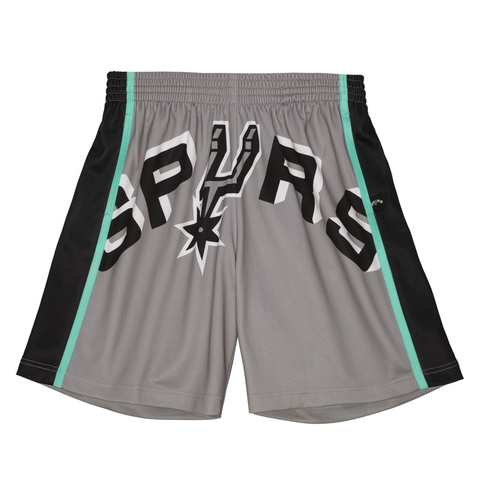 Mitchell & Ness Grey NBA San Antonio Spurs Big Face 2.0 Blownout Shorts