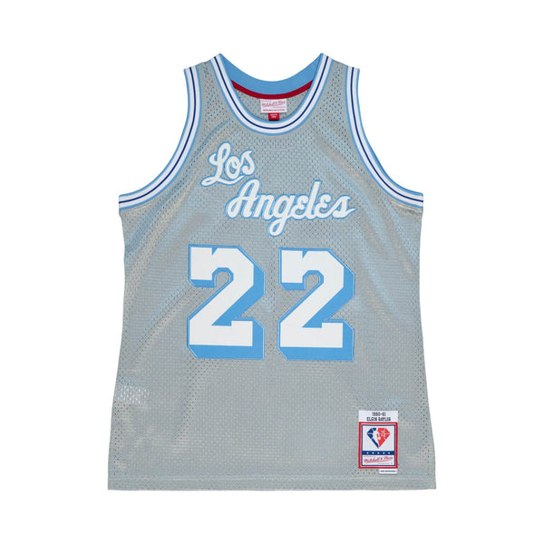 Mitchell & Ness Slv LA Lakers Elgin Baylor 1960-61 75th Swingman Jersey