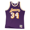 Mitchell & Ness Purple NBA Los Angeles Lakers 1996-97 Shaquille O'Neal Swingman Road Jersey