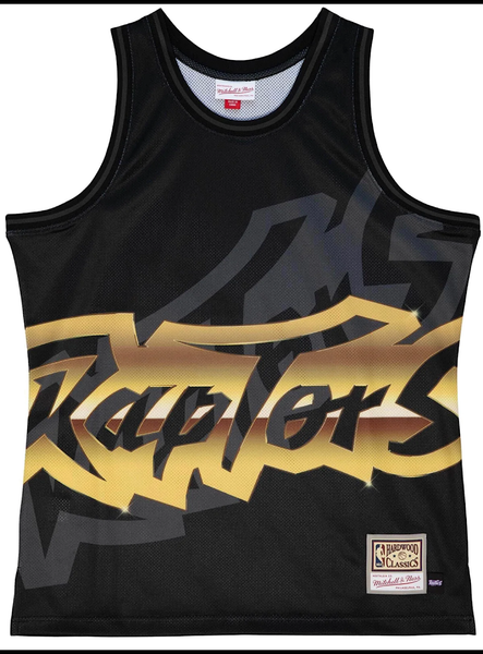 Mitchell & Ness Blk NBA Toronto Raptors Big Face 4.0 Fashion Tank Jersey