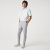 Lacoste Grey Chine Slim Fit Heathered Cotton Blend Tracksuit Trousers