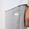 Lacoste Grey Chine Slim Fit Heathered Cotton Blend Tracksuit Trousers