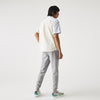 Lacoste Grey Chine Slim Fit Heathered Cotton Blend Tracksuit Trousers