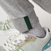 Lacoste Grey Chine Slim Fit Heathered Cotton Blend Tracksuit Trousers