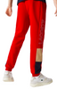 Men's Lacoste Red/Beige/Nvy Blue Branded Colorblock Fleece Jogging Pants