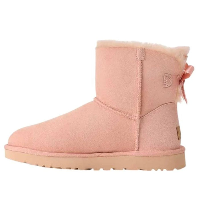 Women's UGG Mini Bailey Bow II Beige Blush (1016501-BGB)
