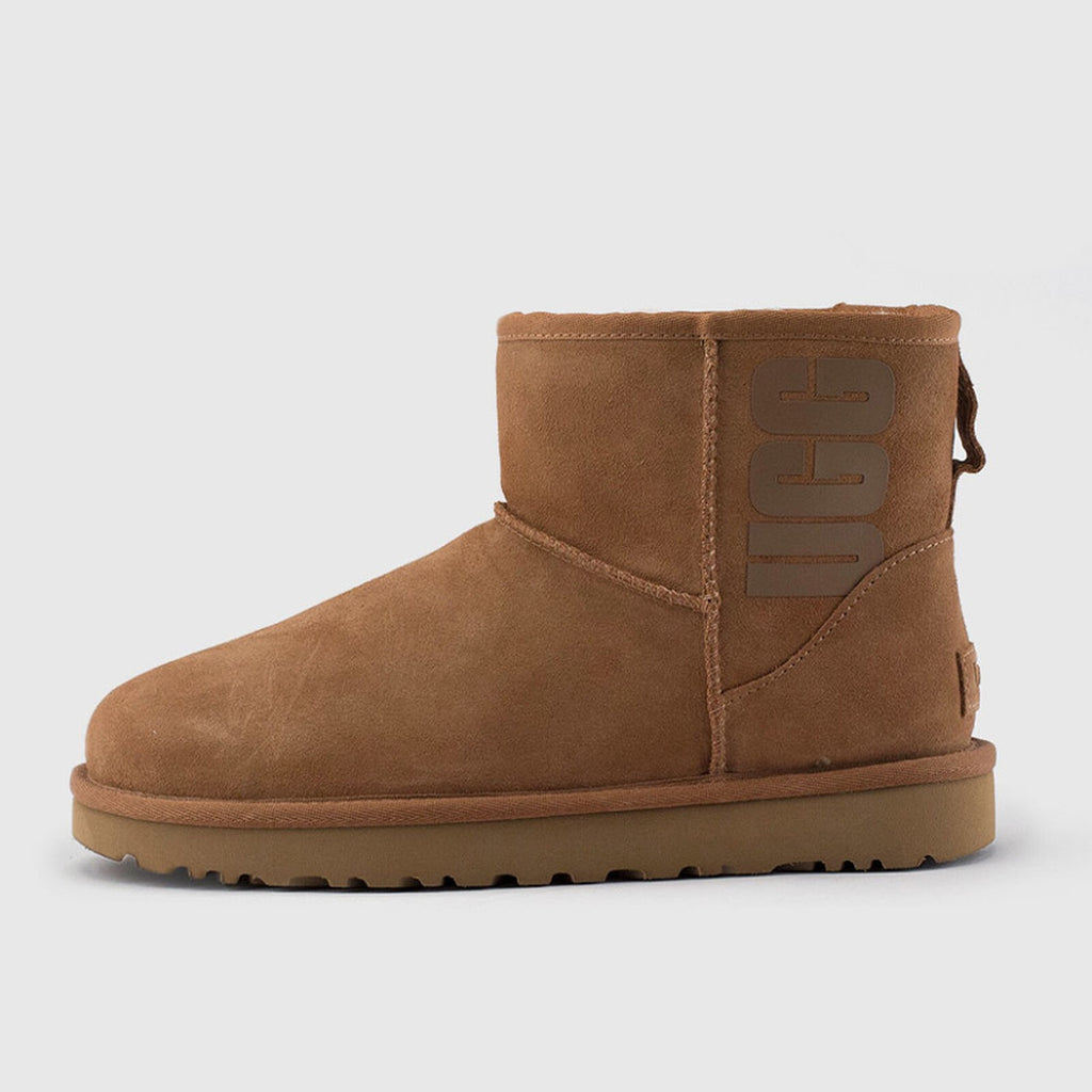 Women's UGG Classic Mini Rubber Logo Chestnut (1108231-CHE)