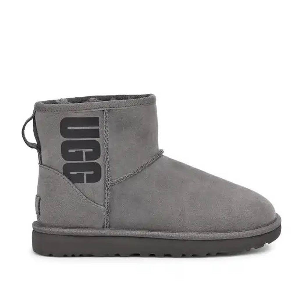 Women's UGG Classic Mini Rubber Logo Grey (1108231-GREY)