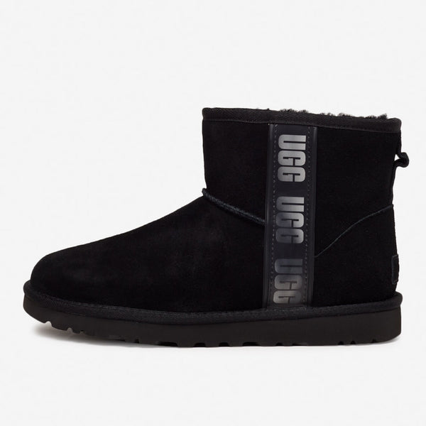 Women's Ugg Classic Mini Side Logo II Black (1134962-BLK)