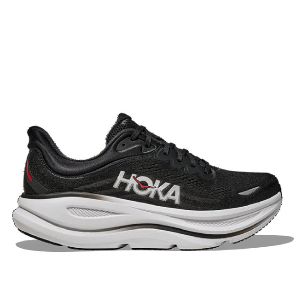 Men's HOKA Bondi 9 Black/Vermillion (1162011-BKVR)