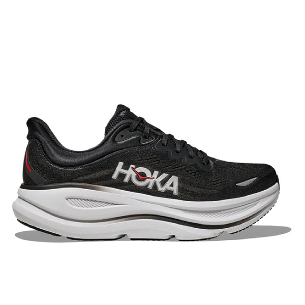 Men's HOKA Bondi 9 Black/Vermillion (1162011-BKVR)