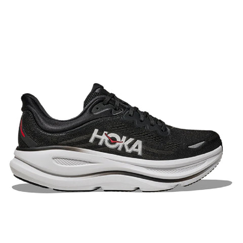 Men's HOKA Bondi 9 Black/Vermillion (1162011-BKVR)