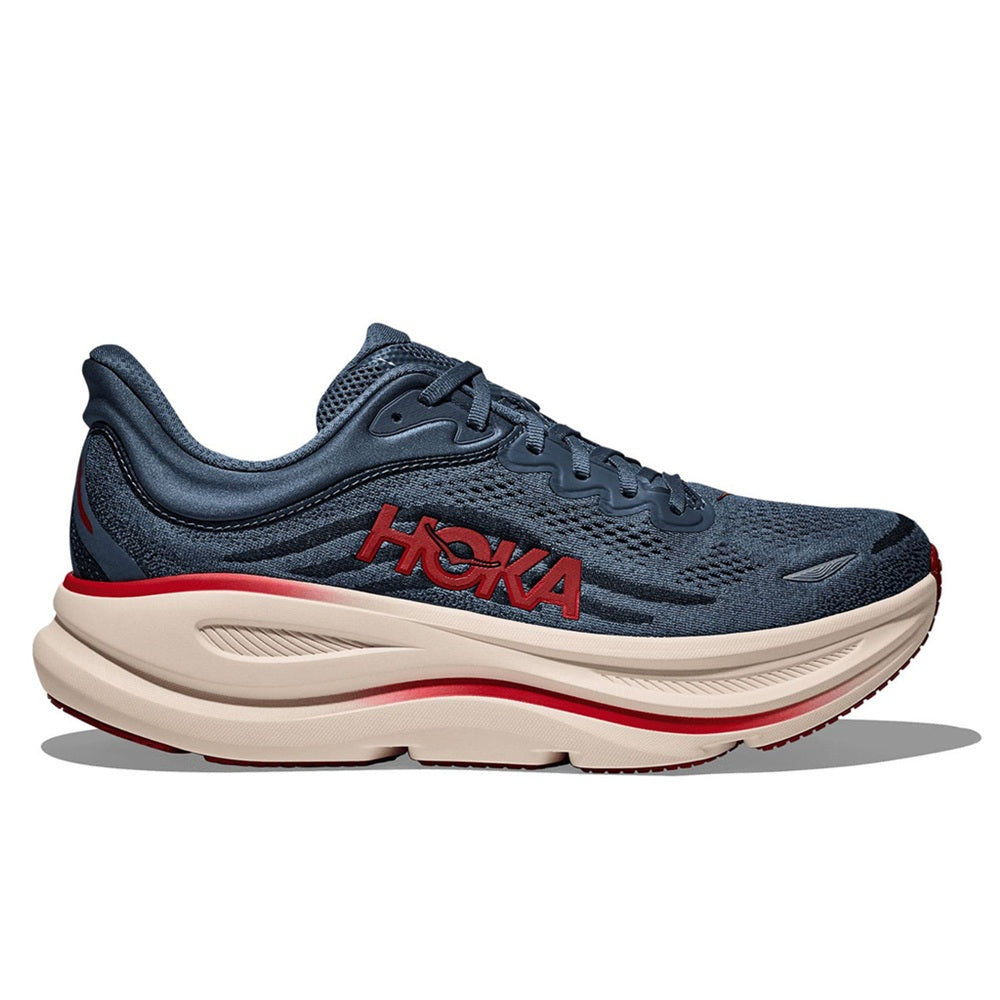 Men's HOKA Bondi 9 Thunder Cloud/Vermillion (1162011-TDRC)