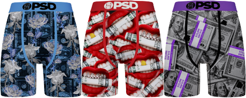 Men's PSD Money Talks Multi 3-Pack Boxer Briefs