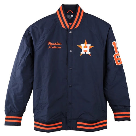 Men's New Era MLB Houston Astros Navy Blue/Orange Warm Up Jacket