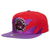 Mitchell & Ness Red/Purple NBA Toronto Raptors Sharktooth HWC Snapback - OSFA