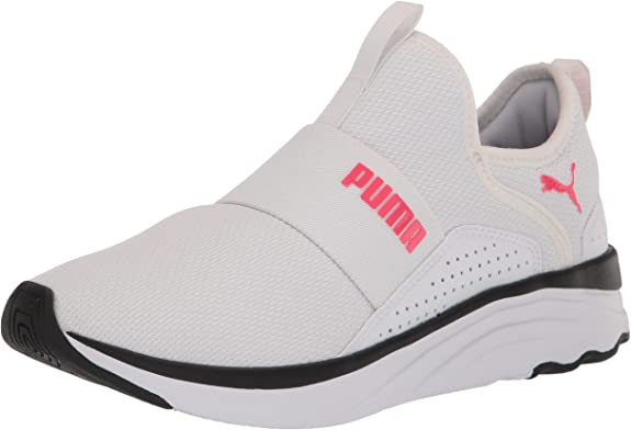 Little Kid's Puma Softride Sophia Slip On White/Paradise Pink-Black (195568 02)