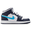 Big Kid's Jordan 1 Mid Obsidian/DK Powder Blue-White (DQ8423 404)