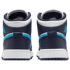 Big Kid's Jordan 1 Mid Obsidian/DK Powder Blue-White (DQ8423 404)