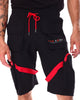 Men's Life Code Progressive Black/Red Utility Pocket Shorts w/ Straps