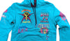 Men's Born Fly Heavy On Fly Teal Hoodie