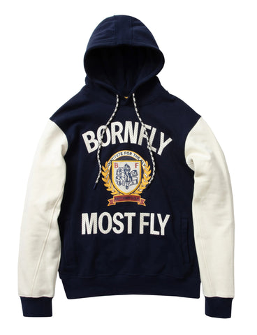Men's Born Fly Navy Blue Club Fly Pullover Hoodie