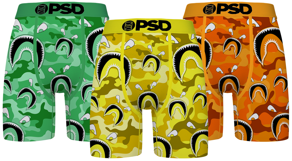 Men's PSD WF Faces Multi 3-Pack Boxer Briefs