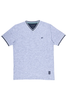 Men's A. Tiziano White Owen French Terry V-Neck T-Shirt