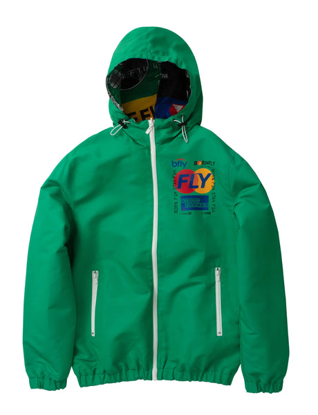 Men's Born Fly Fly And Accepted Green Nylon Jacket