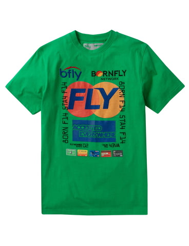 Men's Born Fly Maxed Out Green Tee