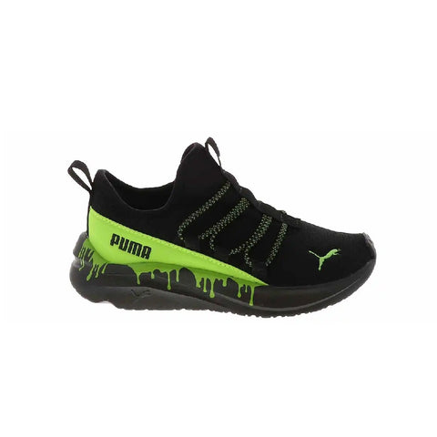 Little Kid's Puma One4All Slip On  Melt PS Puma Black-Pitch Green (312354 02)