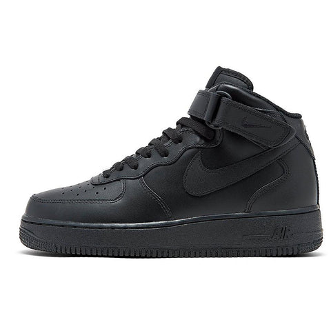 Big Kid's Nike Air Force 1 Mid Black/Black (314195 004)