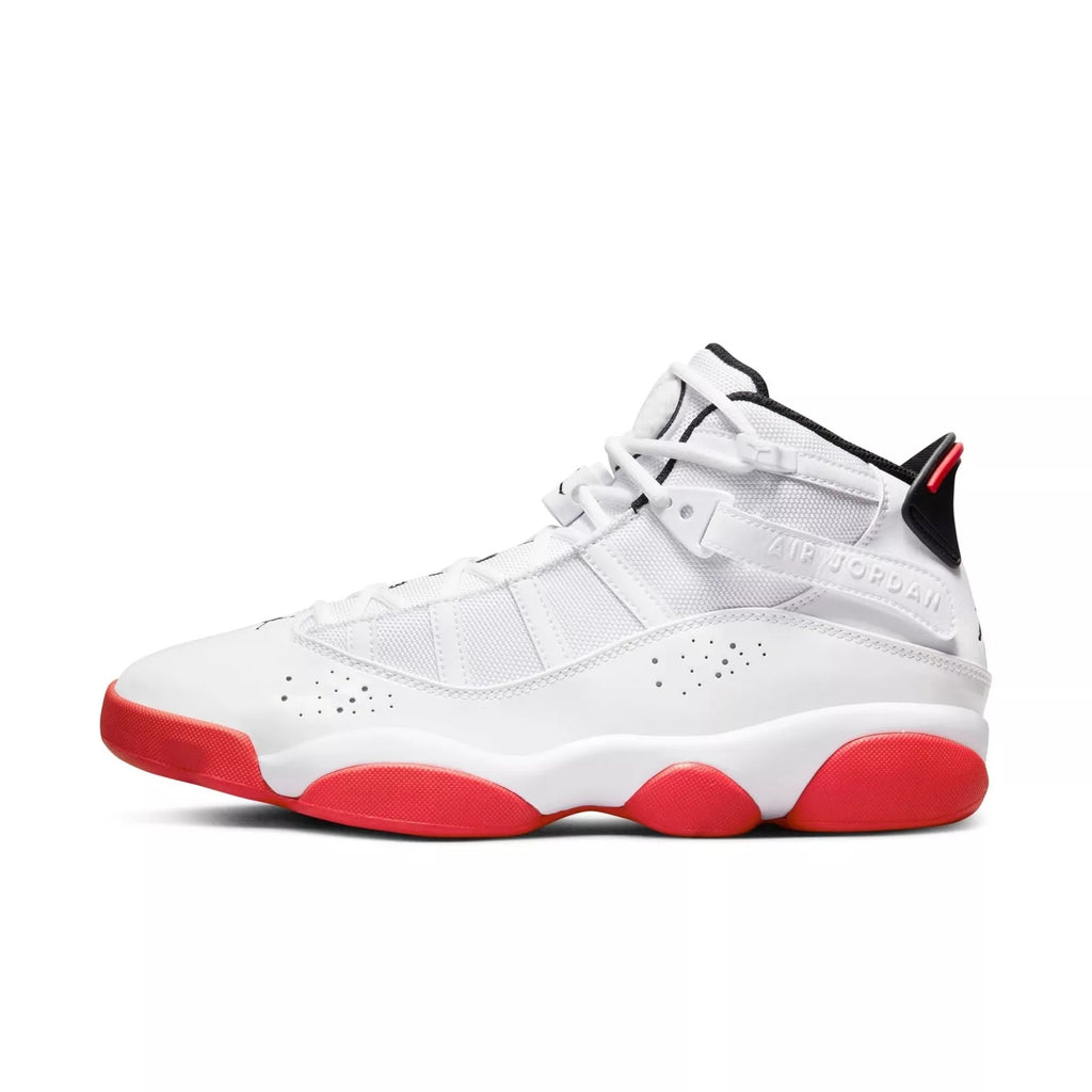 Men's Jordan 6 Rings White/University Red-Black (322992 160)