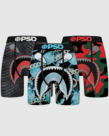 Men's PSD WF Essentials Multi 3-Pack Boxer Briefs