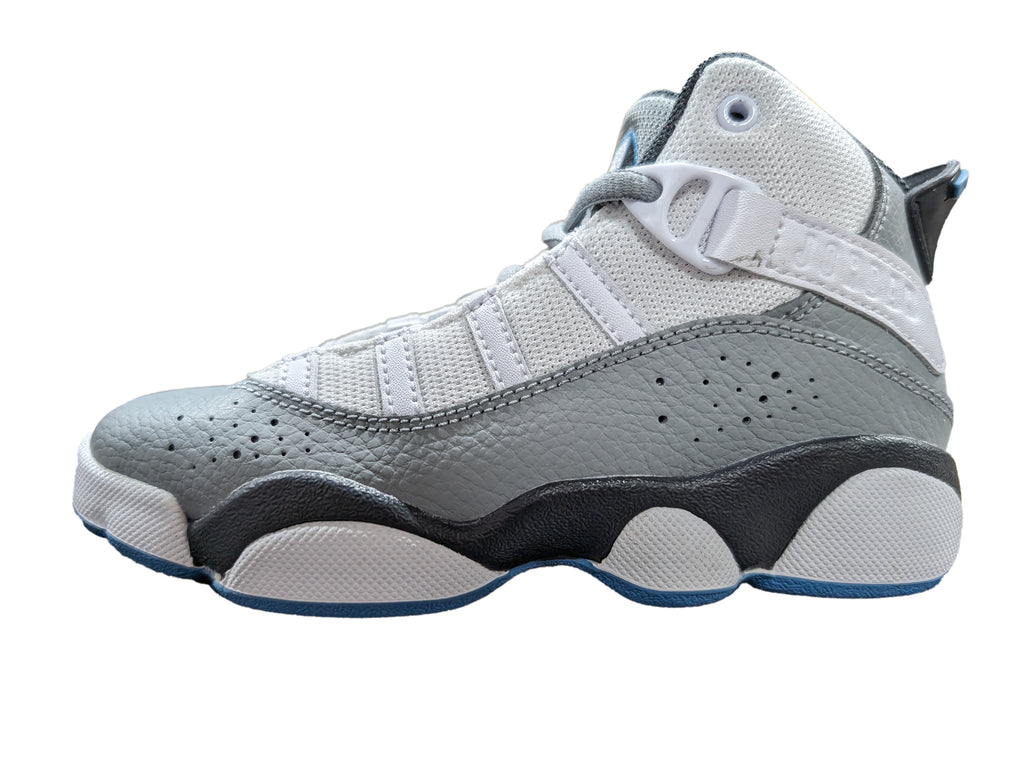 Little Kid's Jordan 6 Rings White/Dutch Blue-Particle Grey (323432 110)