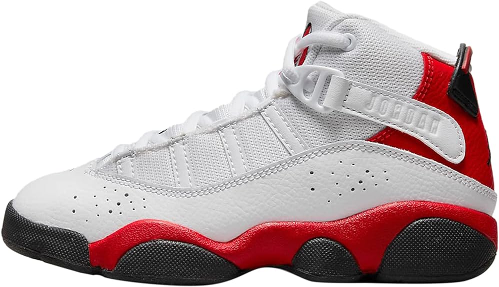 Little Kid's Jordan 6 Rings White/Black-University Red (323432 126)