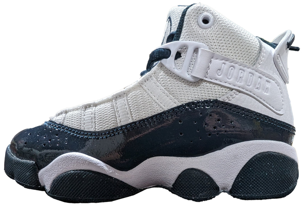 Little Kid's Jordan 6 Rings White/Armory Navy (323432 147)