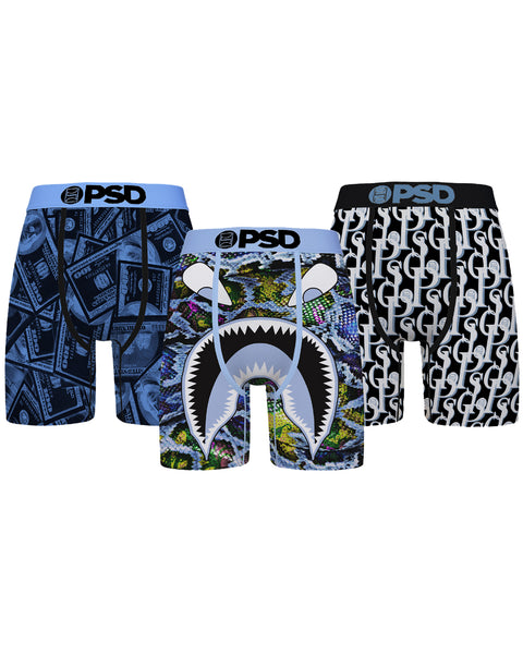 Men's PSD COOL ICE 3 Pack Multicolor Boxer Briefs