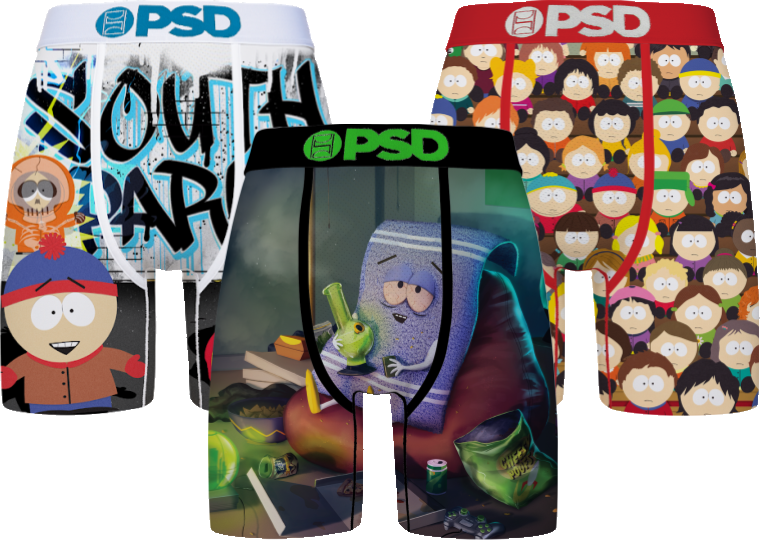 Men's PSD SOUTH PARK 3 Pack Multicolor Boxer Briefs