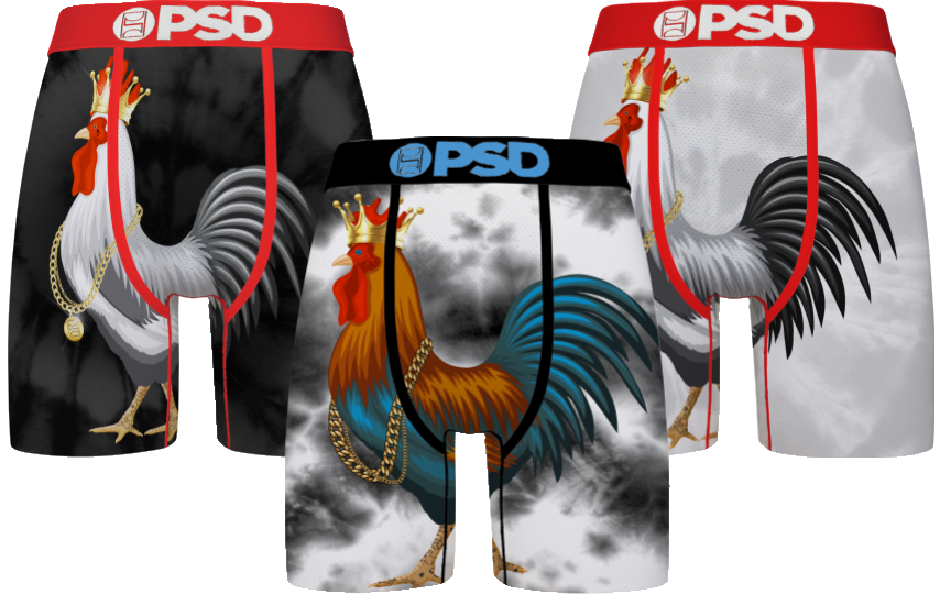 Men's PSD COCKY 3 Pack Multicolor Boxer Briefs