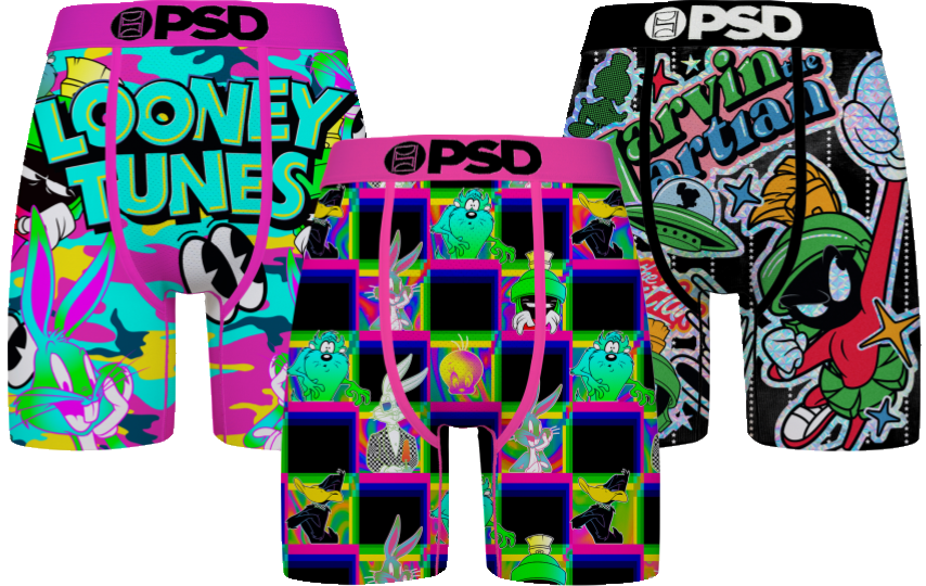 Men's PSD LT NEON 3 Pack Multicolor Boxer Briefs